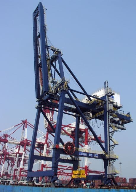 Cẩu giàn container bờ 40,5T35M tại Cảng Zhapu, Chiết Giang