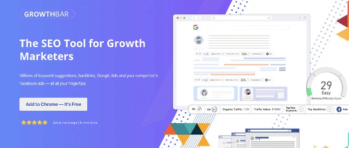 Tiện ích mở rộng GrowthBar của Chrome dành cho SEO