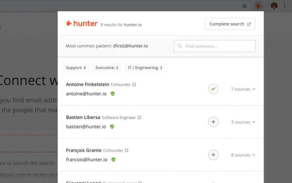 Hunter - Tiện ích mở rộng của Chrome dành cho SEO