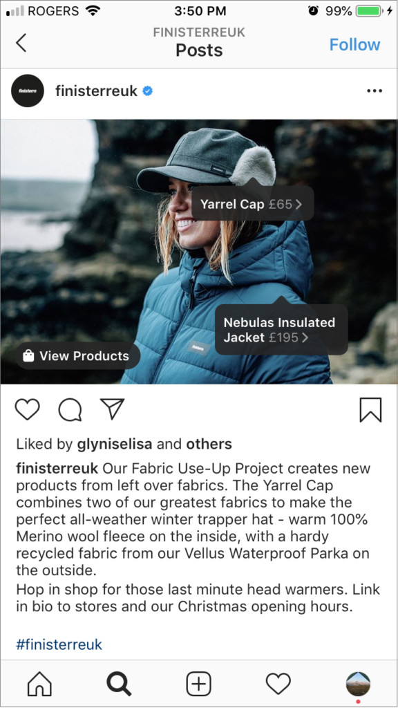 Cách kiếm tiền trên Instagram: bán mũ và áo khoác trên insta
