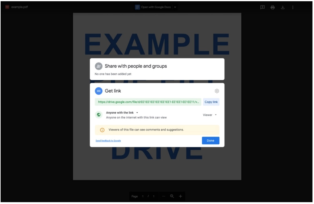 Google Drive: Chia sẻ bất kỳ ai