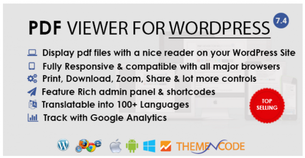 PDF viewer for WordPress Plugin