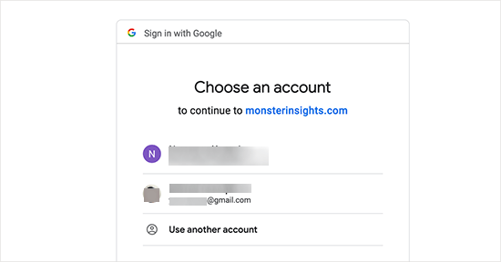 Đăng nhập hoặc chọn một tài khoản Google để tiếp tục