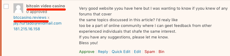 bình luận spam 