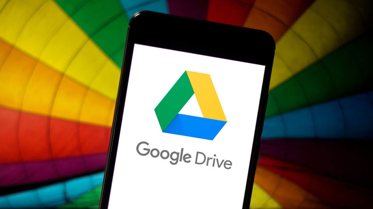 Ứng dụng Google Drive được hiển thị trên điện thoại di động